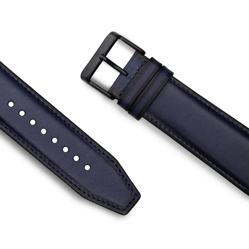 Lapis Bard Leather Apple Watch Strap - Navy