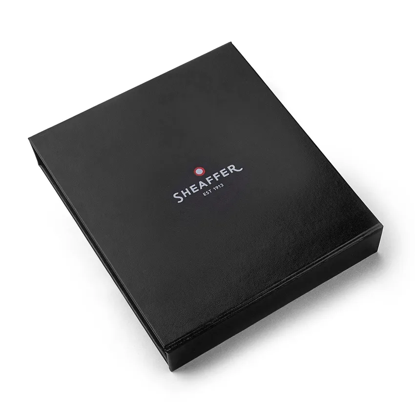Sheaffer Gift Set 100 9322 Ballpoint Pen and Rollerball Pen Glossy Black with Gold Trims - Set of 2 Pens
