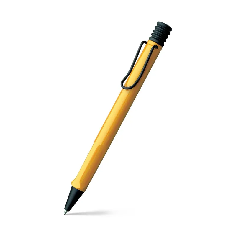 Lamy Safari 218 Ballpoint Pen Yellow With Chrome Plated Clip