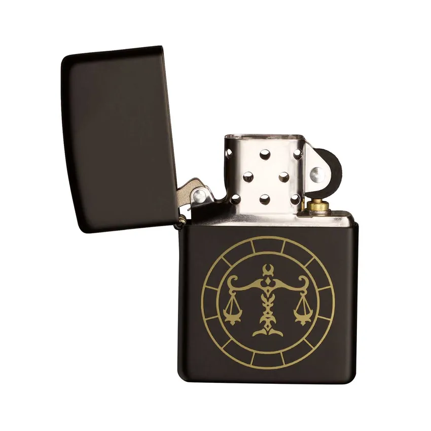 Zippo Lighter 218.MB401297 Libra Zodiac Sign Black