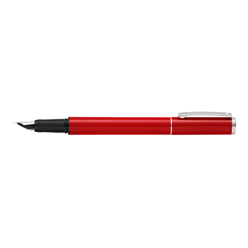 Sheaffer Pop 9207 Fountain Pen (Medium) Red With Chrome-Plated Trim