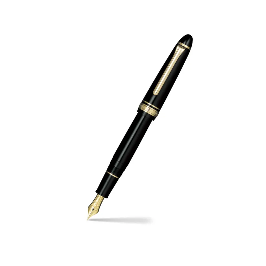 Sailor 1911 Standard 21K Fountain Pen (Broad) Black with Gold Trims