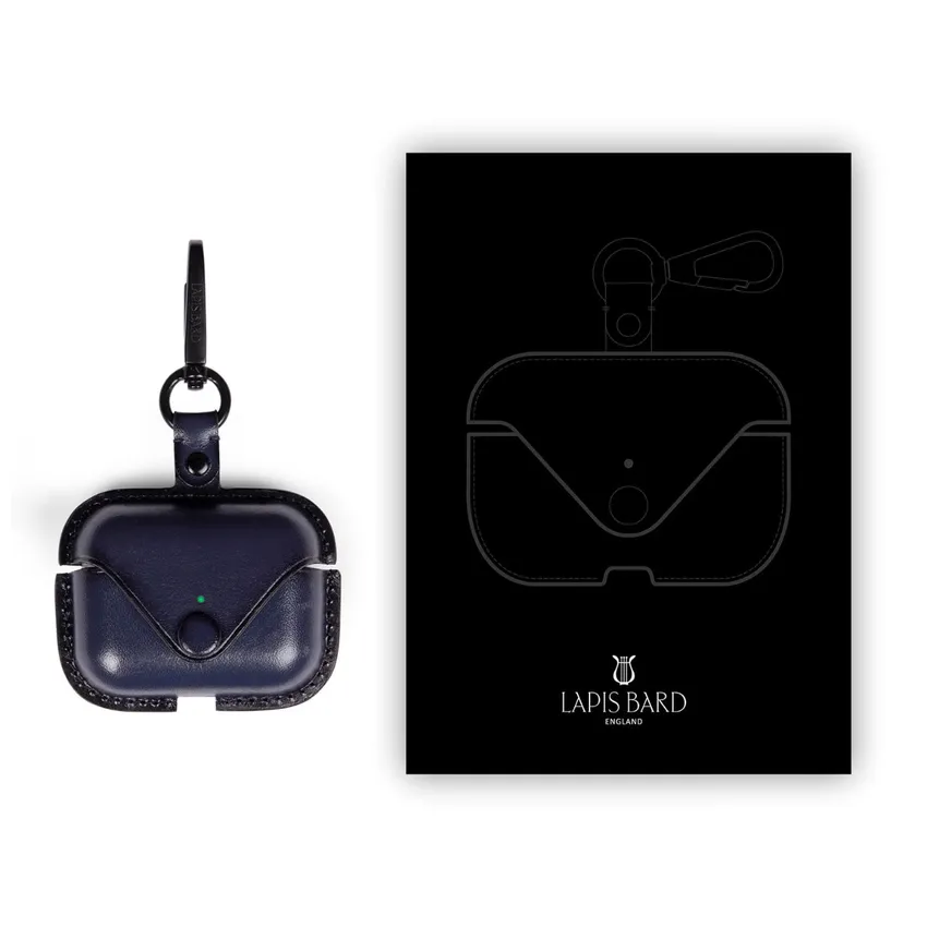 Lapis Bard Ducorium Leather AirPod Pro Case - Navy Blue